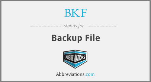 BKF - Backup File