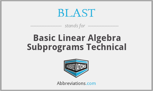 BLAST - Basic Linear Algebra Subprograms Technical