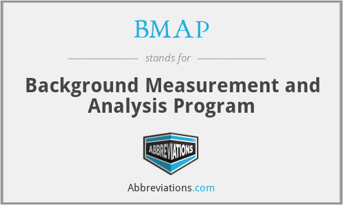 BMAP - Background Measurement and Analysis Program