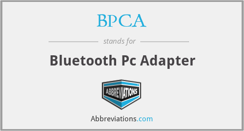 BPCA - Bluetooth Pc Adapter