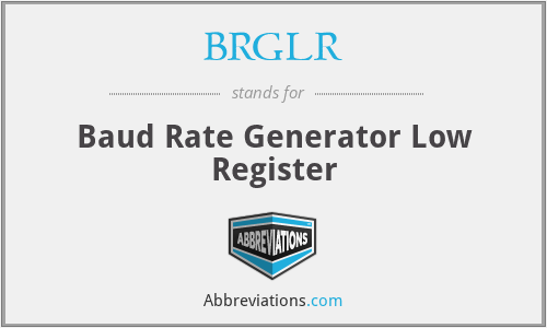 BRGLR - Baud Rate Generator Low Register