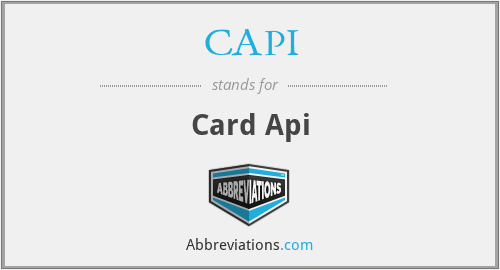 CAPI - Card Api
