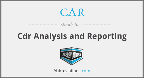 CAR - Cdr Analysis and Reporting