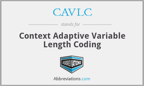 CAVLC - Context Adaptive Variable Length Coding