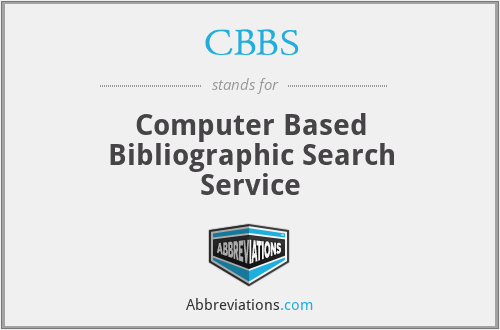 CBBS - Computer Based Bibliographic Search Service