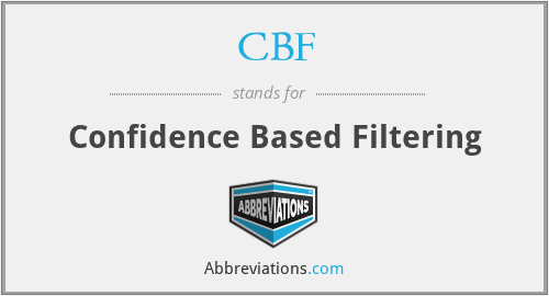 CBF - Confidence Based Filtering