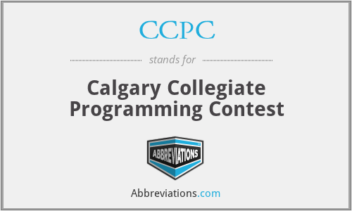CCPC - Calgary Collegiate Programming Contest