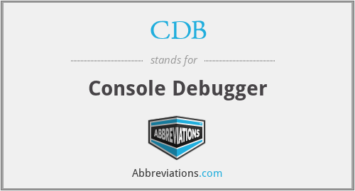 CDB - Console Debugger