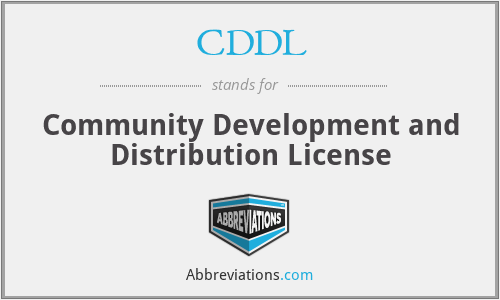 CDDL - Community Development and Distribution License