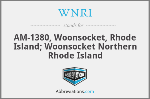 WNRI - AM-1380, Woonsocket, Rhode Island; Woonsocket Northern Rhode Island