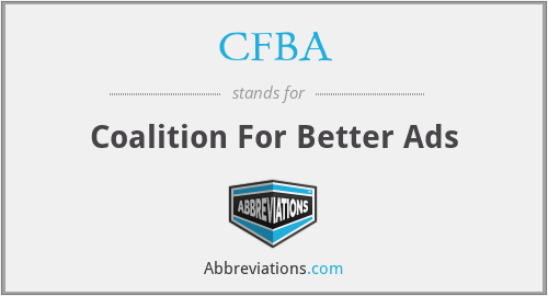 CFBA - Coalition For Better Ads