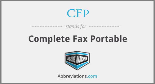 CFP - Complete Fax Portable