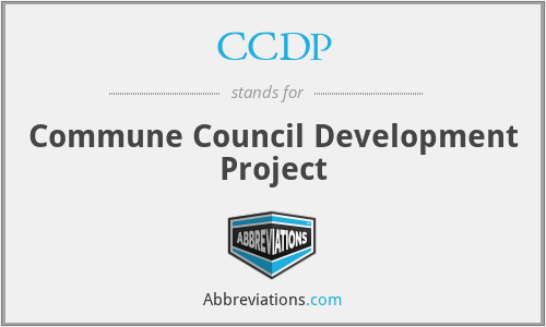CCDP - Commune Council Development Project