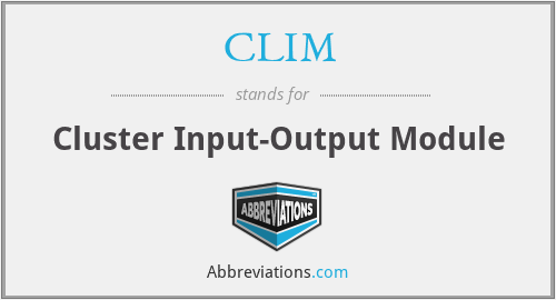 CLIM - Cluster Input-Output Module