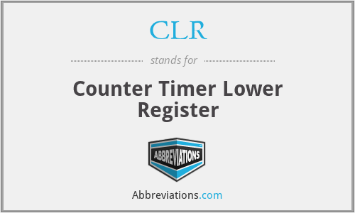 CLR - Counter Timer Lower Register