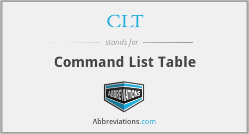 CLT - Command List Table
