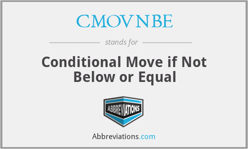 CMOVNBE - Conditional Move if Not Below or Equal