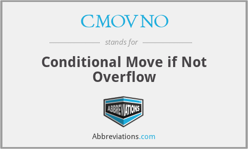 CMOVNO - Conditional Move if Not Overflow