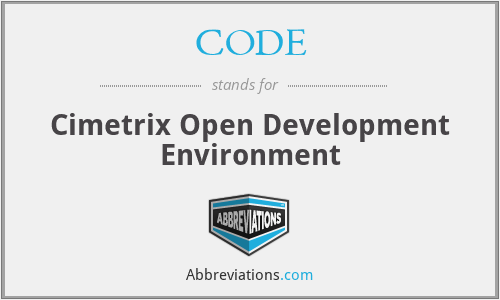 CODE - Cimetrix Open Development Environment