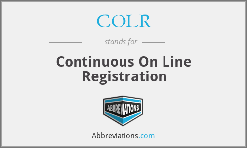 COLR - Continuous On Line Registration