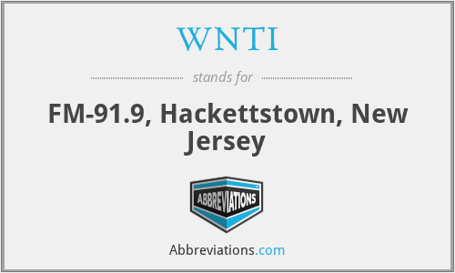 WNTI - FM-91.9, Hackettstown, New Jersey