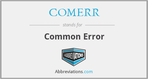 COMERR - Common Error