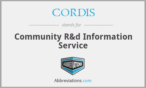 CORDIS - Community R&d Information Service