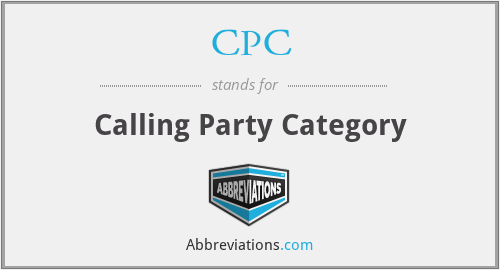 CPC - Calling Party Category