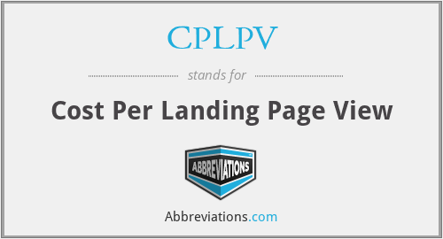 CPLPV - Cost Per Landing Page View