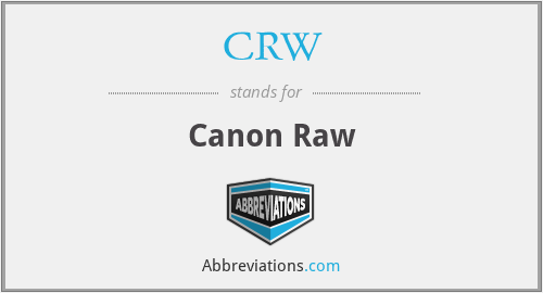 CRW - Canon Raw