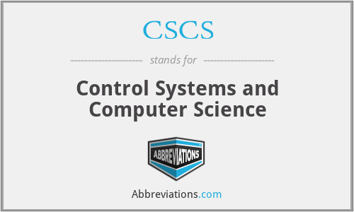 CSCS - Control Systems and Computer Science