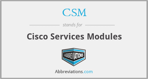 CSM - Cisco Services Modules