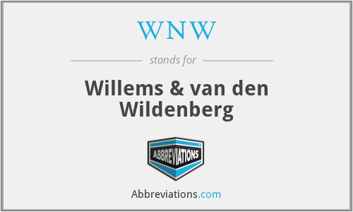 WNW - Willems & van den Wildenberg