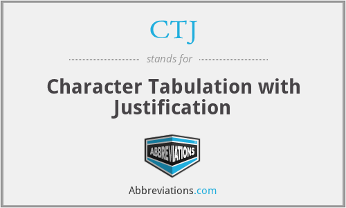 CTJ - Character Tabulation with Justification