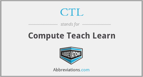 CTL - Compute Teach Learn