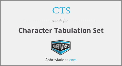 CTS - Character Tabulation Set