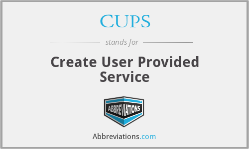 CUPS - Create User Provided Service