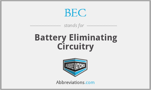 BEC - Battery Eliminating Circuitry
