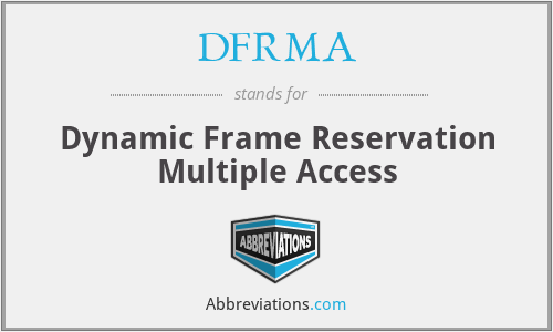 DFRMA - Dynamic Frame Reservation Multiple Access