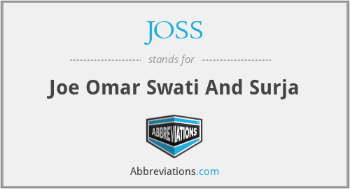 JOSS - Joe Omar Swati And Surja