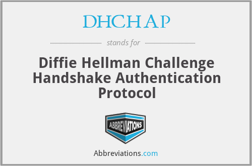 DHCHAP - Diffie Hellman Challenge Handshake Authentication Protocol