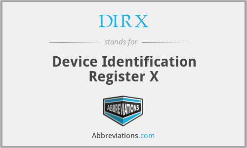 DIRX - Device Identification Register X