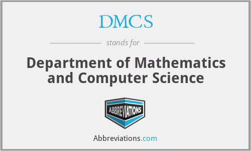 DMCS - Department of Mathematics and Computer Science