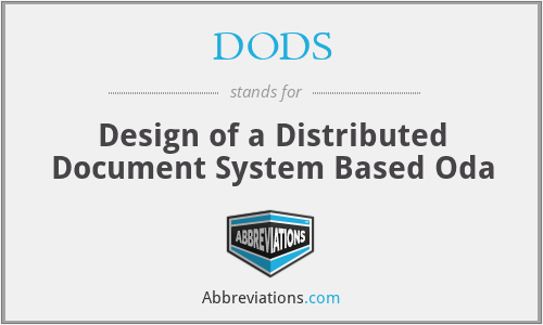DODS - Design of a Distributed Document System Based Oda