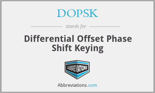 DOPSK - Differential Offset Phase Shift Keying