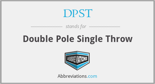 DPST - Double Pole Single Throw