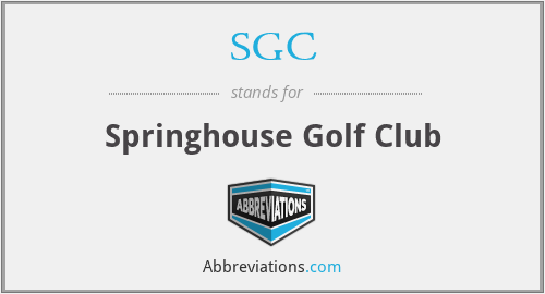 SGC - Springhouse Golf Club