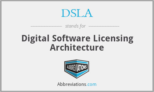 DSLA - Digital Software Licensing Architecture