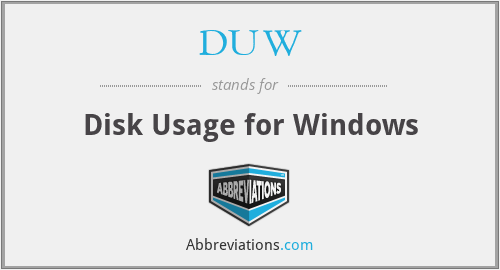DUW - Disk Usage for Windows