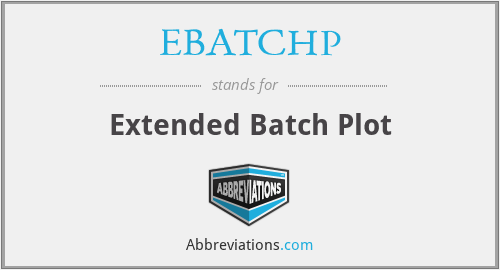 EBATCHP - Extended Batch Plot